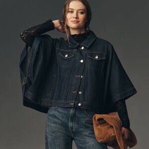 Weston Cape Denim Boyfriend Jacket by Pilcro
